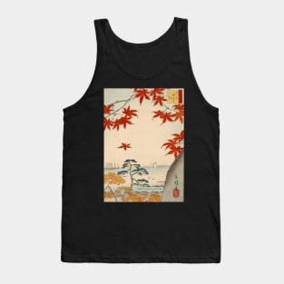 Japanese Maple Leaves Vintage Art Tank Top